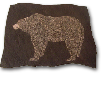 (c) Bear Hand Carved Sandstone Large